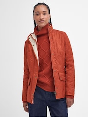 Barbour® Orange Cavalry polarquilt Jacket - Image 1 of 6
