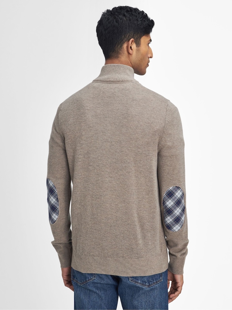 Barbour® Cream Marlow Quarter Zip Jumper - Image 2 of 6