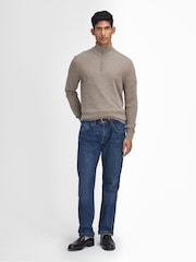 Barbour® Cream Marlow Quarter Zip Jumper - Image 3 of 6