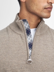 Barbour® Cream Marlow Quarter Zip Jumper - Image 5 of 6