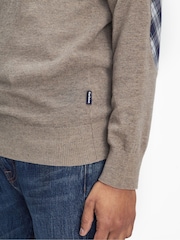 Barbour® Cream Marlow Quarter Zip Jumper - Image 6 of 6