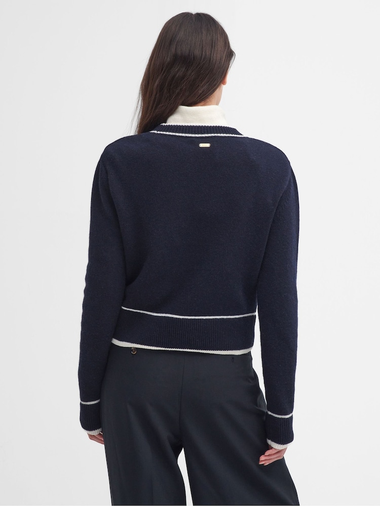 Barbour Blue Rochelle Knit Jumper - Image 2 of 5