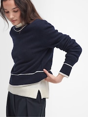 Barbour Blue Rochelle Knit Jumper - Image 4 of 5