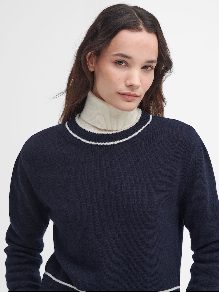 Barbour Blue Rochelle Knit Jumper - Image 5 of 5
