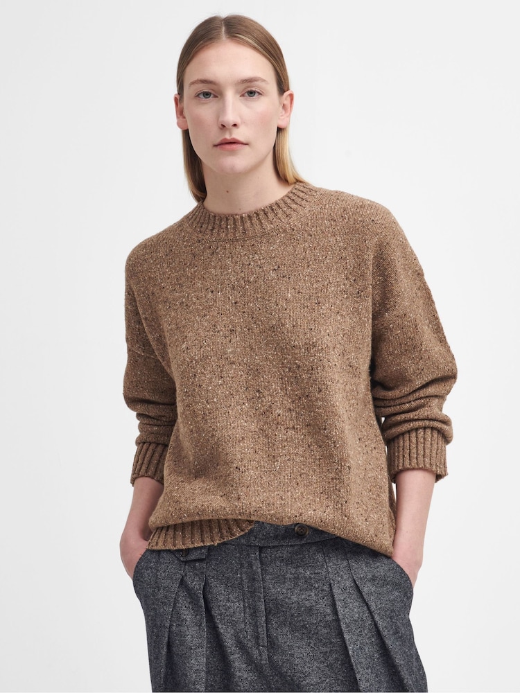 Barbour Brown Lavensdale Crew Jumper - Image 1 of 6