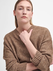 Barbour Brown Lavensdale Crew Jumper - Image 3 of 6