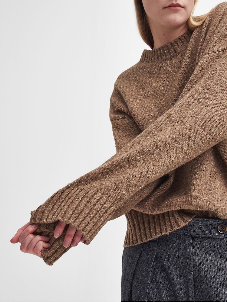 Barbour Brown Lavensdale Crew Jumper - Image 6 of 6