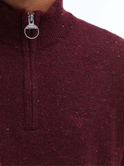 Barbour® Red Tainsbury Quarter Zip Jumper - Image 5 of 5