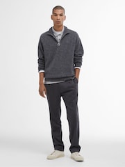 Barbour® Grey Tainsbury Quarter Zip Jumper - Image 3 of 5