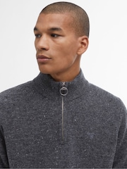 Barbour® Grey Tainsbury Quarter Zip Jumper - Image 4 of 5