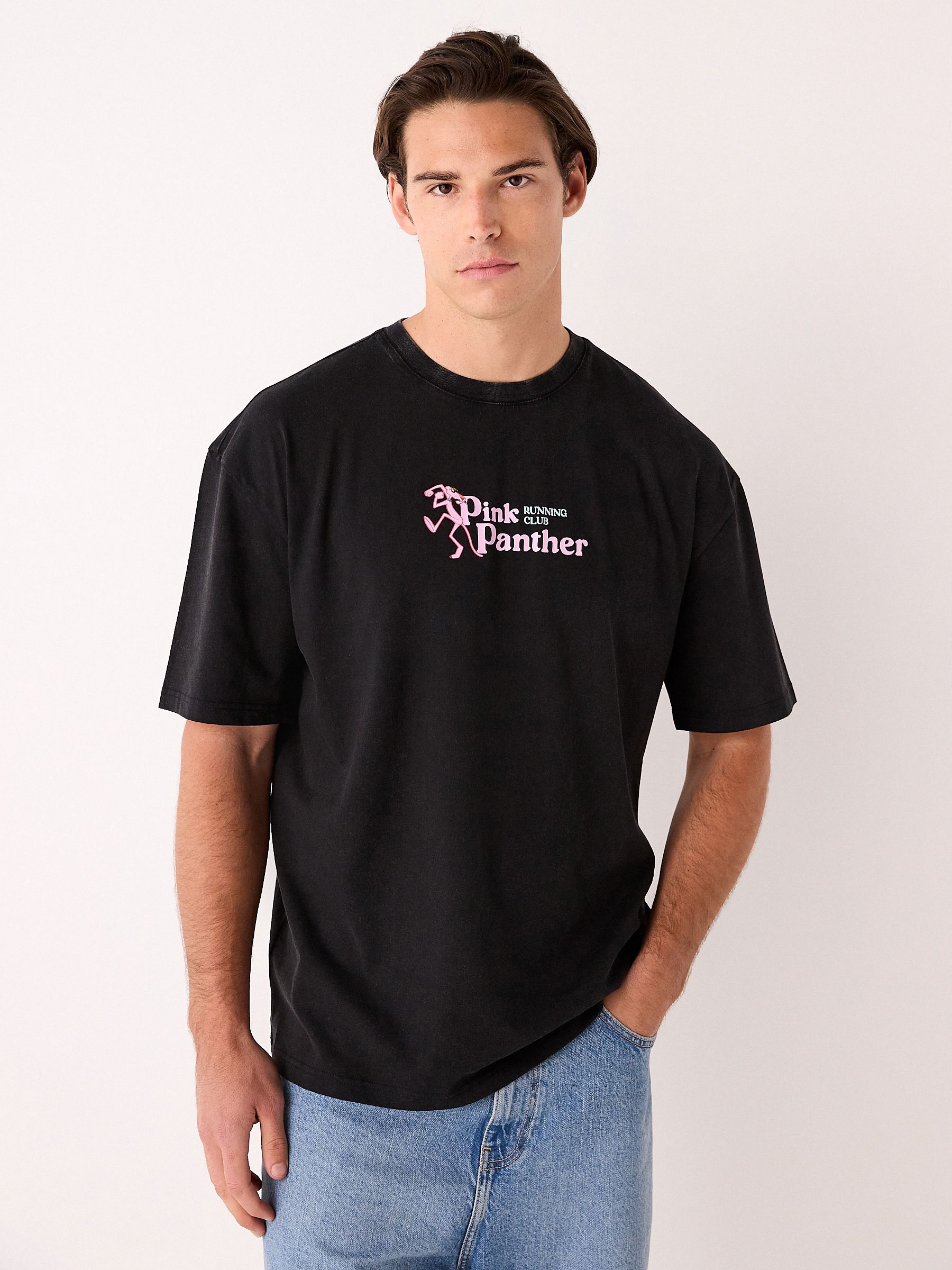 Buy Black Pink Panther Licence Graphic Print T-Shirt from Next USA