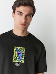 Black Jaws Licence Graphic 100% Cotton T-Shirt - Image 2 of 7