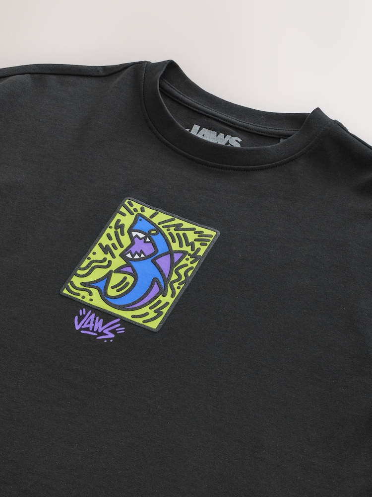 Black Jaws Licence Graphic 100% Cotton T-Shirt - Image 7 of 7