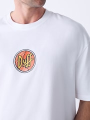 White Homer Simpson Licence 100% Cotton Graphic T-Shirt - Image 4 of 6