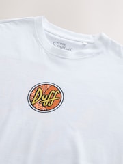 White Homer Simpson Licence 100% Cotton Graphic T-Shirt - Image 7 of 8