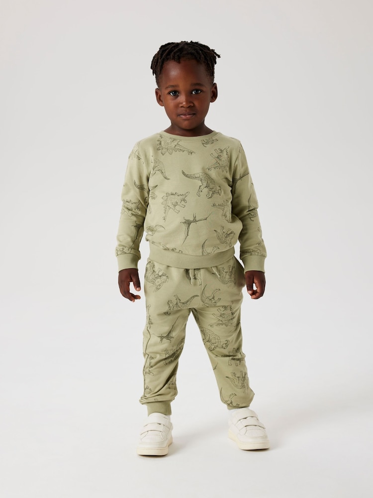Name It Green Dinosaur Graphic Printed Joggers - Image 1 of 5