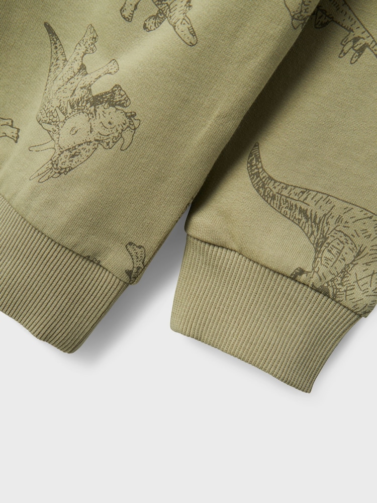 Name It Green Dinosaur Graphic Printed Sweatshirt - Image 4 of 5
