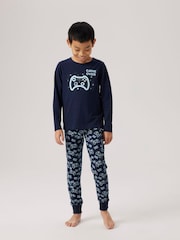 Name It Blue Gaming Printed Pyjamas Set - Image 1 of 1