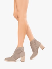 NeroGiardini Beige Leather Boots - Image 1 of 6