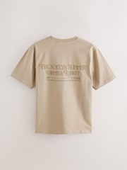 Blue/Green/Neutral Stone Regular Fit Graphic 100% Cotton T-Shirts 3 Pack - Image 3 of 9