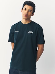 Blue/Green/Neutral Stone Regular Fit Graphic 100% Cotton T-Shirts 3 Pack - Image 7 of 9