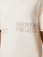 White Text Relaxed Fit Graphic Print Heavy Weight T-Shirt - Image 5 of 8