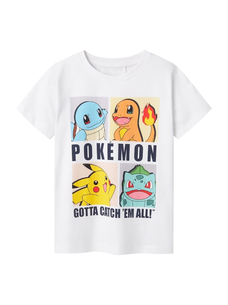 Name It White 100% Cotton Pokemon Graphic T-Shirt - Image 2 of 4