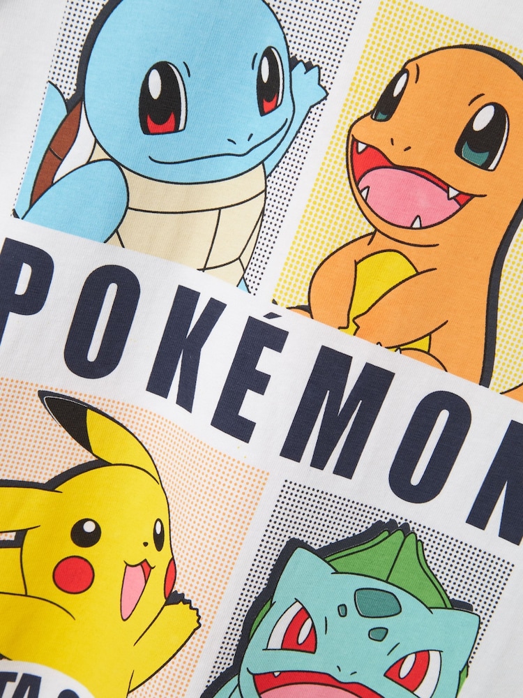 Name It White 100% Cotton Pokemon Graphic T-Shirt - Image 4 of 4