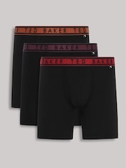Ted Baker Black Cotton Boxer 3 Pack - Image 1 of 9