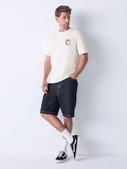 White Japanese Surf Graphic Print T-Shirt - Image 2 of 10