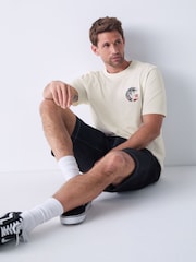 White Japanese Surf Graphic Print T-Shirt - Image 3 of 10