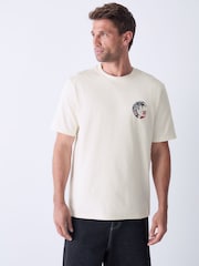 White Japanese Surf Graphic Print T-Shirt - Image 4 of 10