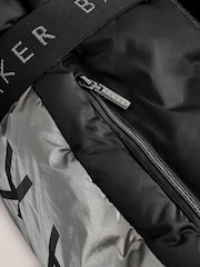 Baker by Ted Baker Shower Resistant Panel Belted Black Padded Coat - Image 12 of 15