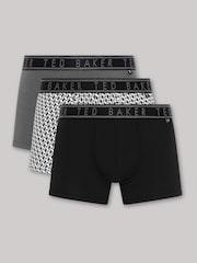 Ted Baker Grey Cotton Trunk 3 Pack - Image 1 of 10