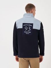 Crew Clothing Company Blue Contrast Chest Panel Padstow Sweatshirt - Image 2 of 6