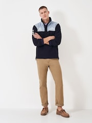 Crew Clothing Company Blue Contrast Chest Panel Padstow Sweatshirt - Image 3 of 6