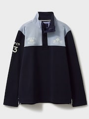 Crew Clothing Company Blue Contrast Chest Panel Padstow Sweatshirt - Image 5 of 6