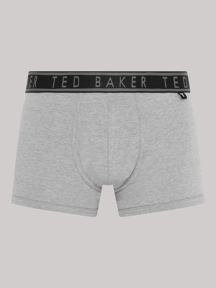 Ted Baker Grey Cotton Trunk 3 Pack - Image 9 of 9