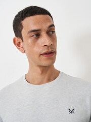 Crew Clothing Company Grey Crew Classic 100% Cotton T-Shirt - Image 3 of 5