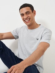 Crew Clothing Company Grey Crew Classic 100% Cotton T-Shirt - Image 4 of 5