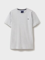 Crew Clothing Company Grey Crew Classic 100% Cotton T-Shirt - Image 5 of 5