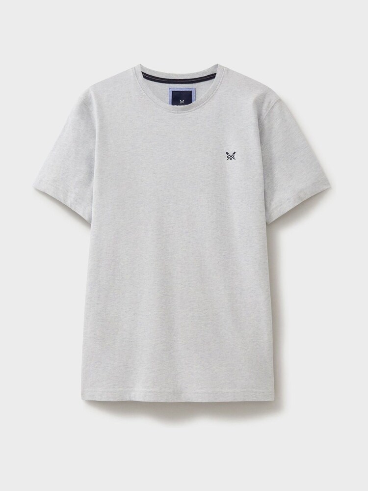 Crew Clothing Company Grey Crew Classic 100% Cotton T-Shirt - Image 5 of 5