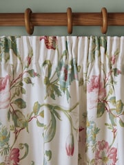 Laura Ashley Pale Cranberry Rosalind Headertape Curtains - Image 3 of 4