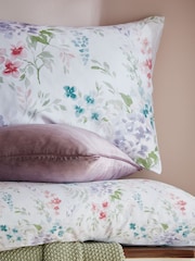 Laura Ashley Set of 2 Lavender 100% Cotton Aulden Flowers Pillowcases - Image 2 of 2