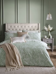 Laura Ashley Sage 100% Cotton Lloyd Duvet Cover and Pillowcase Set - Image 1 of 8