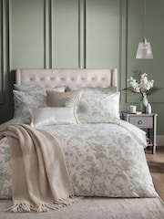 Laura Ashley Sage 100% Cotton Lloyd Duvet Cover and Pillowcase Set - Image 2 of 8