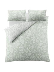 Laura Ashley Sage 100% Cotton Lloyd Duvet Cover and Pillowcase Set - Image 5 of 8