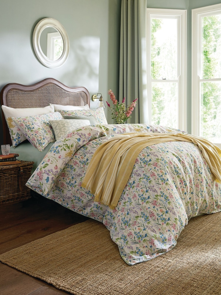 Laura Ashley Multi 100% Cotton Elston Garden Duvet Cover and Pillowcase Set - Image 2 of 6