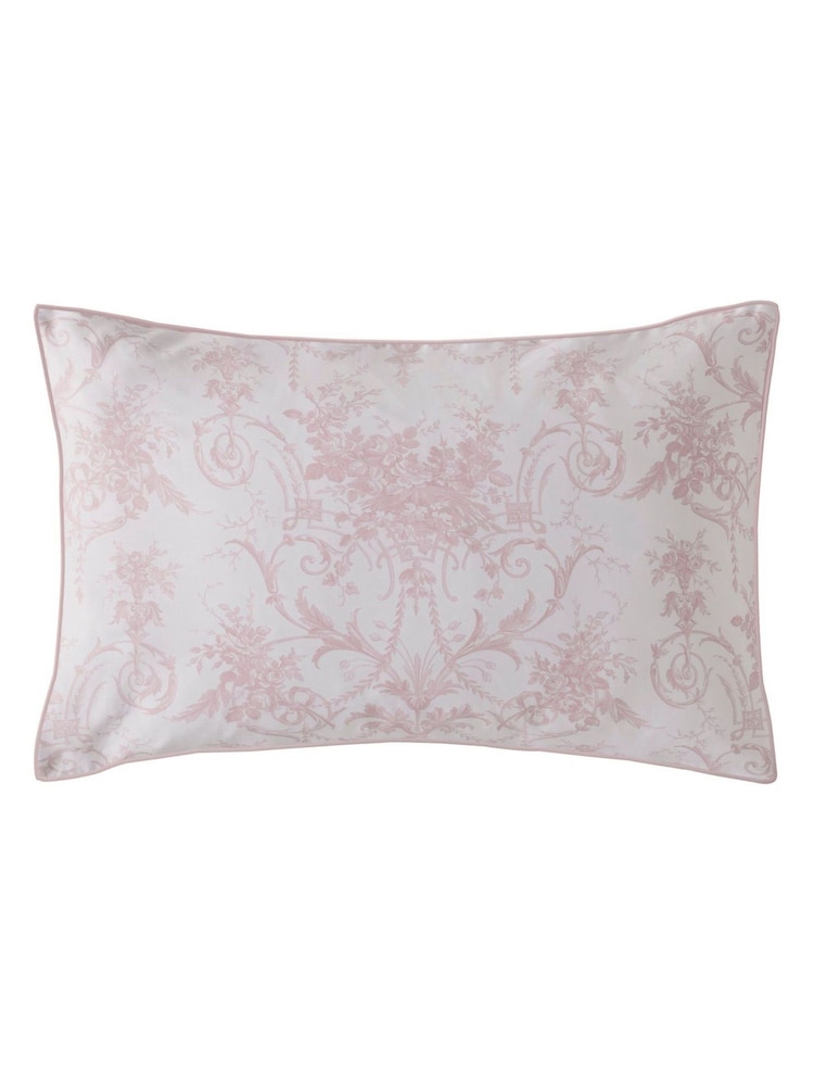 Laura Ashley Set of 2 Blush 100% Cotton Tuileries Pillowcases - Image 2 of 3