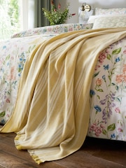 Laura Ashley Ochre Ardley Throw - Image 1 of 4